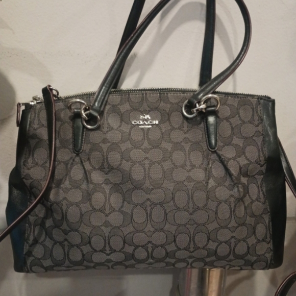 🛑🛑SOLD🛑🛑Coach Colette Carryall Satchel Crossbody with Leather Trim - Picture 1 of 12